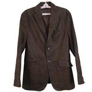 BANANA REPUBLIC 100% Leather COWHIDE Blazer Size 38R